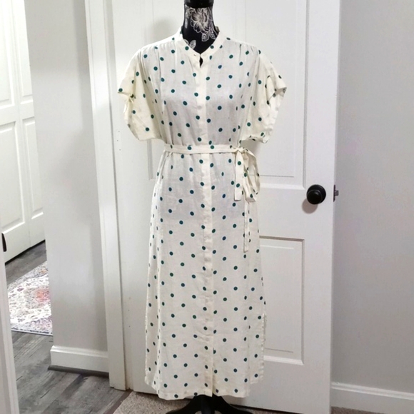 💚HTF Trovata💚 - Astrid Linen Midi Dress - Picture 1 of 16